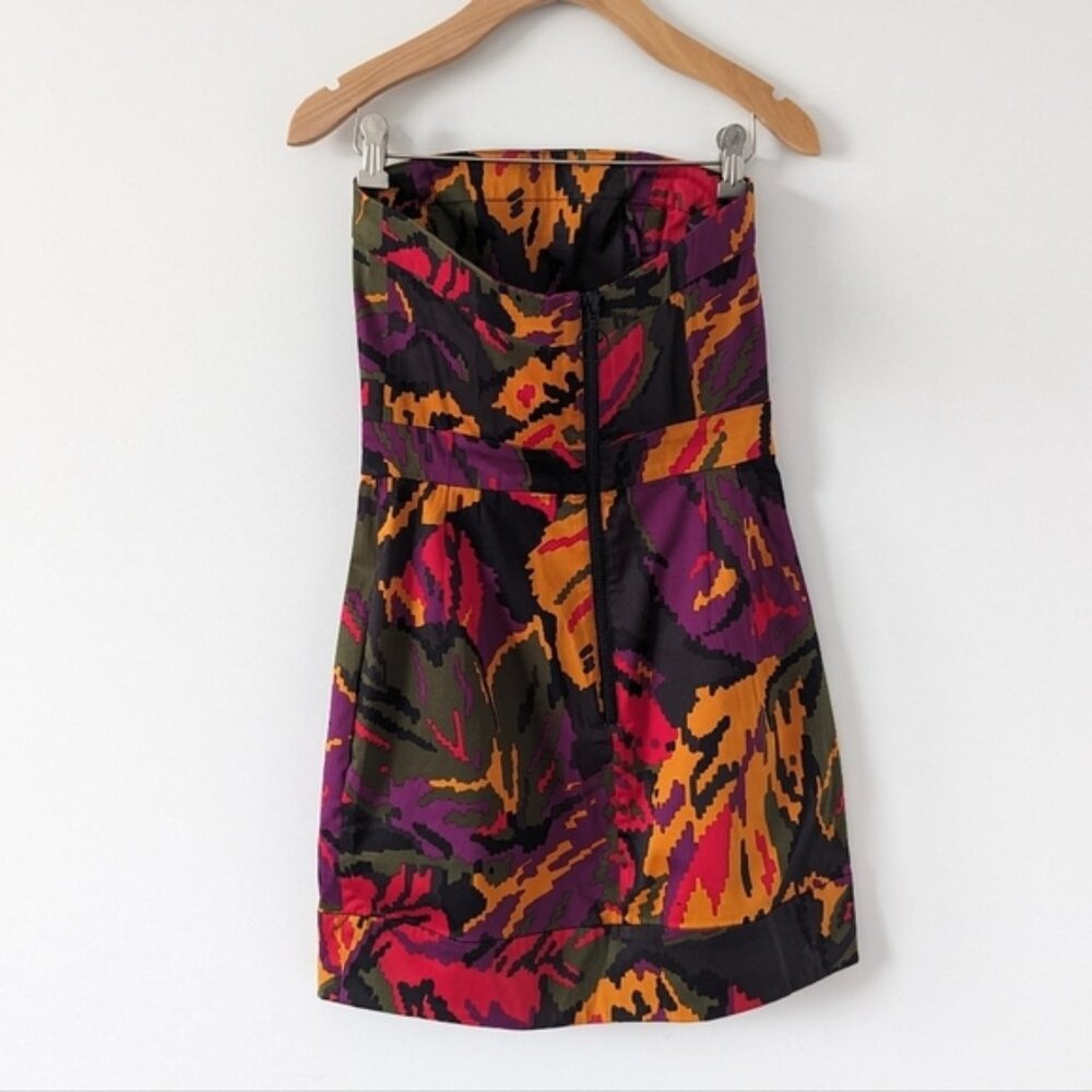French Connection Bold Abstract Print Midi Dress Womens Size 4